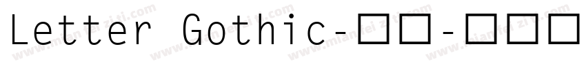 Letter Gothic-常规字体转换
